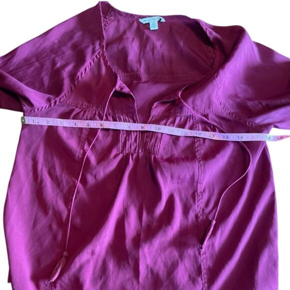 American Eagle Medium Top Purple Blouse Long Sleeve Shirt Minimalist AE Coquette - Picture 9 of 10